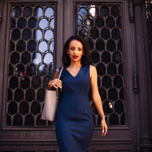sheath dress blue Linen Blend Sheath Dress